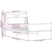 vidaXL Bedframe zonder matras 107x203cm spaanplaat sonoma eikenkleurig