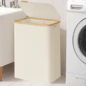 Songmics Wasmand – Met Deksel – 130 L – Extra Grote Wasbox