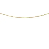 The Jewelry Collection Ketting Anker Plat 0,8 mm 42 cm - Goud