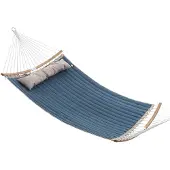 Songmics Hangmat – Voor 2 Personen – Blauw-Beige – Outdoor Relaxhangmat