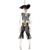 Boland Hangende horror decoratie skelet 40 cm piraat - Halloween poppen