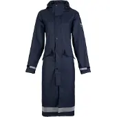 HORZE Hazel Lange Regenjas met splitten, dames, Dark Navy, 42