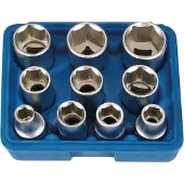 SW-Stahl S21-125 dopsleuteldoppen 1/2 inch 10 stuks, 3/8" - 15/16"