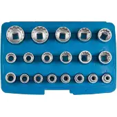 SW-Stahl SW-Stalen doosset sleutels 05650L, 22mm en 25mm, chroom-vanadiumstaal, 1,867 kg, 1,23 kg, 70 g