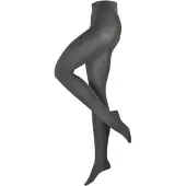 Esprit Plain verstevigd zachte comfort tailleband katoen wol panty dames grijs - maat 42-44
