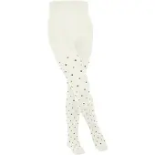Falke Multidot dun gedessineerd katoen panty kinderen wit - maat 122-128