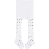 Falke Little Dot slijtvast huidvriendelijk katoen panty baby wit - maat 62-68