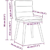 vidaXL Eetkamerstoelen 2 st stof wolk grijs