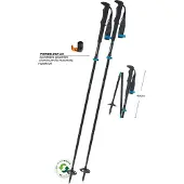 Komperdell - FX Lite Carbon Vario Approach Compact - Trekkingstokken 105-125 cm, blauw