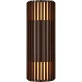 Enzo Nordlux Wandlamp Aludra rond dubbel 2x E27 bruin IP54 - 4800945