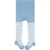 Falke Stripe versterkt huidvriendelijk katoen panty baby blauw - maat 62-68