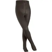Falke Comfort Wool dik eenkleurig wol panty kinderen bruin - maat 98-104