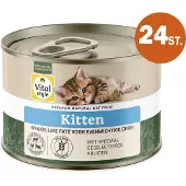 VITALstyle Kitten - Natvoer - Brede Samenstelling En Hoog Eiwitgehalte Voor Gezonde Groei - Met o.a. Kamille & Catnip - 24 x 200 g
