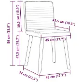 vidaXL Eetkamerstoelen 2 st stof wolk grijs