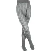 Falke Classic Rib geribd huidvriendelijk katoen panty kinderen grijs - maat 110-116