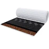 FDM NERO MET KOKOS Topmatras 140x200 cm - Hoogte 6 cm H4 - Koudschuim Topmatrassen Topper Topdekmatras - HR H30 en Kokos - - Antiallergisch