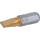 Ks Tools 911.2621 Gleuf-bit 4 mm Gereedschapsstaal Titanium gecoat C 6.3 5 stuk(s)