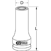 Ks Tools 455.0012 Kracht, dopsleutel