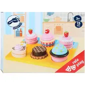 Small Foot - Houten Speeleten Cupcakes en Cake Set, 13dlg.