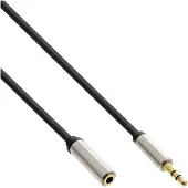 InLine Premium 3,5mm Jack stereo audio slim verlengkabel - 2 meter