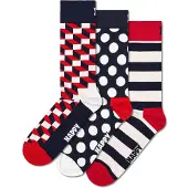 Happy socks Sokken navy / rood / wit