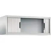 C+P Omnispace rolluikkast, afsluitbaar, B 1200 x D 420 x H 450 mm, staal/kunststof, lichtgrijs
