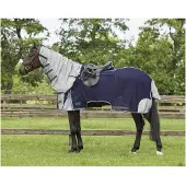 QHP Vliegen Uitrijdeken Met Hals Donkerblauw