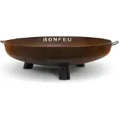 Bonfeu BonBowl Plus: Vuurschaal 60 cm - Vuurschalen voor de tuin - Buitenhaard en vuurtonne - Vuurschaal met optioneel grillrooster, gemaakt van hoogwaardig materiaal
