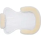 HORZE Harleigh Gel Pad met Lamsvel Rand, Off-White, Einheitsgröße