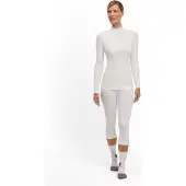 Falke - Dames thermokleding - W Longsleeved Shirt Turtleneck W White voor Dames - Maat M - Wit