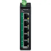 Trendnet TI-PGLC50 5-poorts Gigabit PoE+ industriële DIN-rail Mini Switch