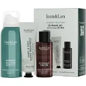 Jean & Len Geschenkset "Travel Set" Rosemary & Ginger - | 3-delig - Cleanser - Handcrème - Doucheschuim | Reisverpakking - Combiset