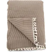 Venture Home Lias sprei 180x260cm bruin, offwhite.
