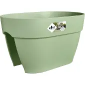 Elho Vibia Campana Flower Bridge 40 - Plantenbak voor Balkon Railing - 100% Gerecycled Plastic - Ø 39.0 x H 22.0 cm - Pistachegroen