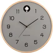Karlsson Klok Natural Cuckoo Birch Wood Mouse Grey