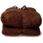 Unique living Plaid Teddy Rocky Brown Bruin