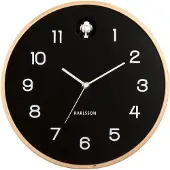 Karlsson Klok Natural Cuckoo Birch Wood Black