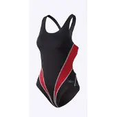 Beco badpak Competition dames polyester zwart/rood
