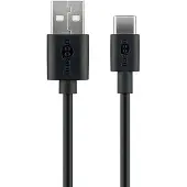Goobay USB-C - USB-A kabel | compact | USB2.0 | 15W | zwart | 3 meter