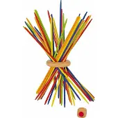 Goki Mikado Regenboog Met Kleurendobbelsteen Hout 43-delig