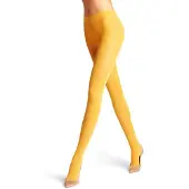 Falke Pure Matt eenkleurig materiaal ondoorzichtig 50 DEN panty dames geel - maat S-M
