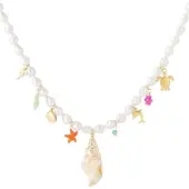 Yehwang Strandbedels ketting- wit