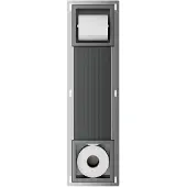 Guido Gusto Inbouw toiletrolhouder-reserverolhouder gun metal zonder klep