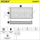 RIDEX 424I0097 Interieurfilter