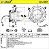 RIDEX 654W0128 Wiellagerset