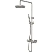Hotbath Regendoucheset get together buddy opbouw thermostatisch geborsteld nikkel