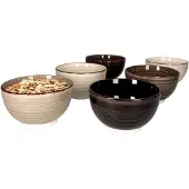 MamboCat Set van 6 graankommen 14cm Grijs