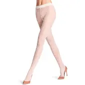 Falke Shell Fragments gedessineerd materiaal transparent 20 DEN panty dames wit - maat M-L