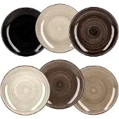 MamboCat Set van 6 taart dessertborden Grijs 19,5cm