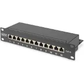 Digitus DN-91612S 12 poorten Netwerkpatchpaneel 254 mm (10) CAT 6 1 HE Meerdere kleuren Ingericht